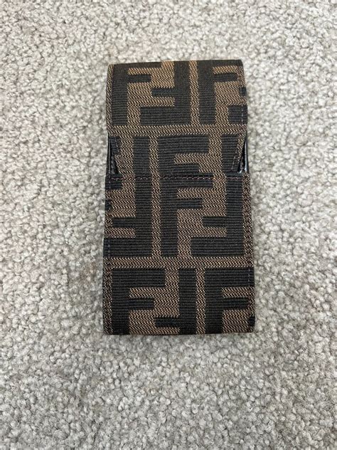 Authentic Fendi Cigarette Lighter Case .